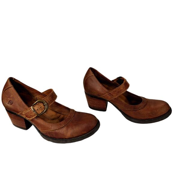 Sandales Plates-formes Born En Cuir Marron - Taille 8 US (39 EU), Occasion En Excellent état